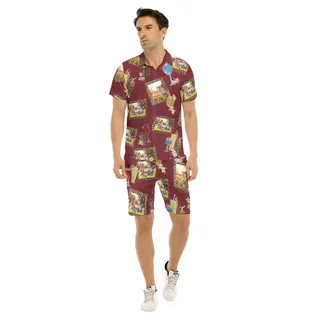 Custom Photos Tropical Tiki Drinks Hawaiian Shirt And Shorts For Men