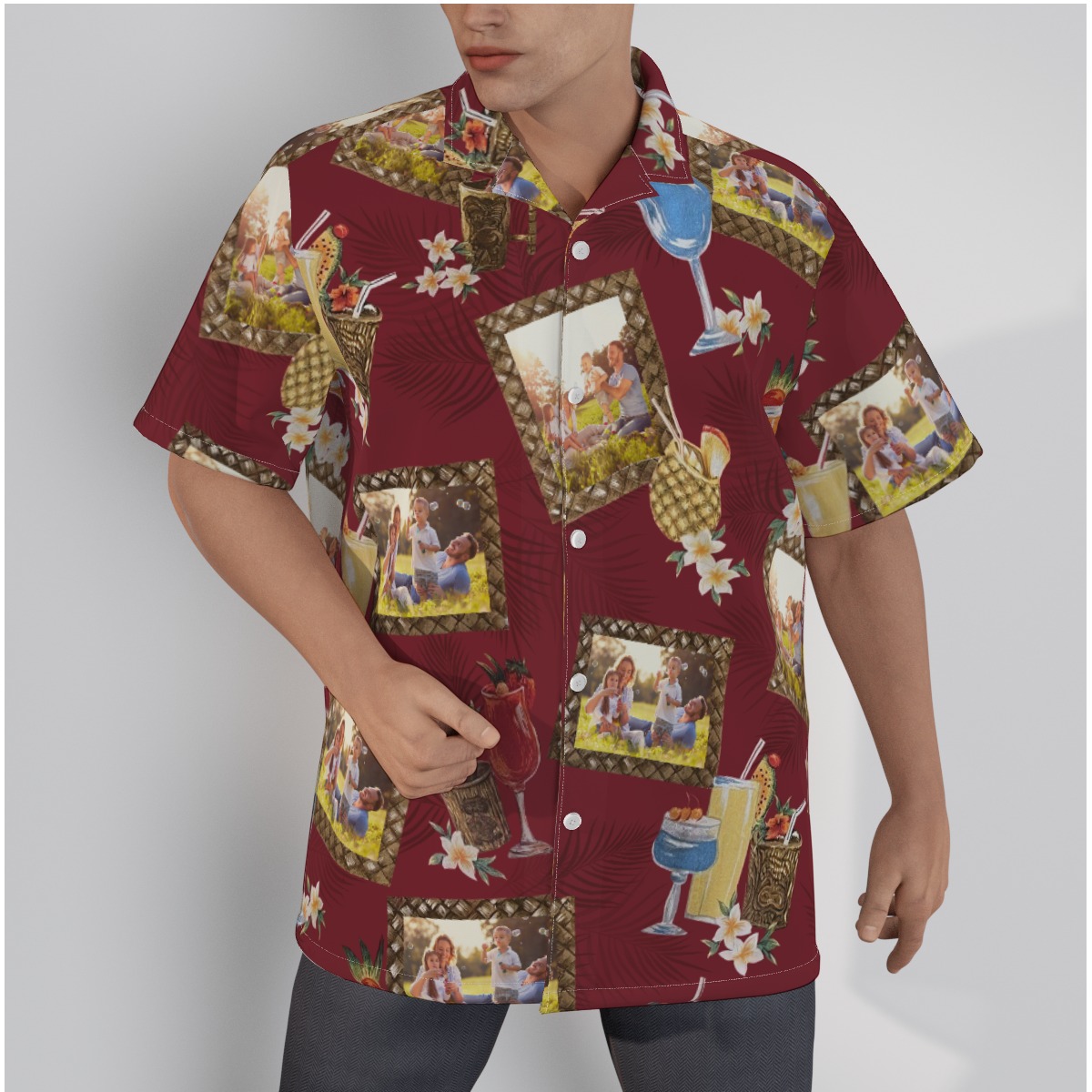 Custom Photos Tiki Bar Hawaiian Shirt - variant image 1