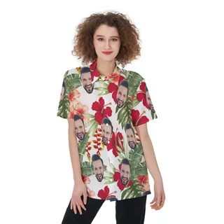 Women's Custom Face Hawaiian Shirts