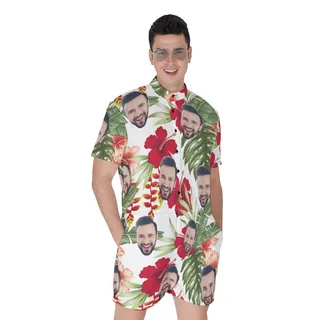 Men's Custom Face Hawaiian Rompers