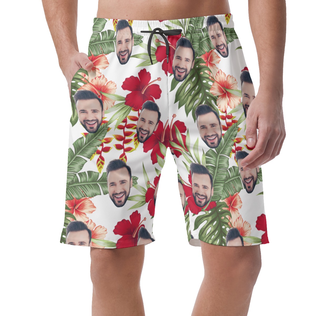Men's Custom Face Hawaii Shorts - variant image 1
