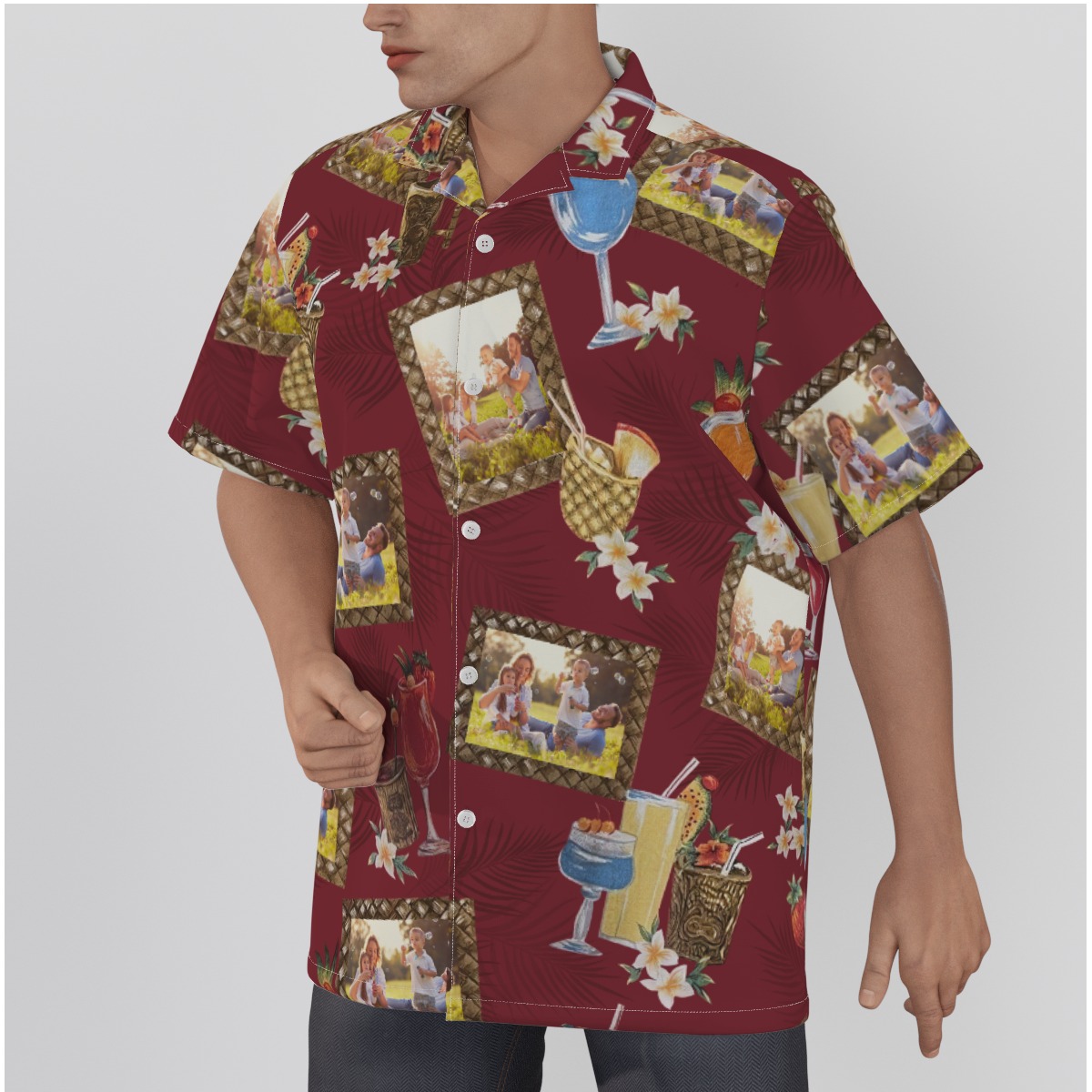 Custom Photos Tiki Bar Hawaiian Shirt
