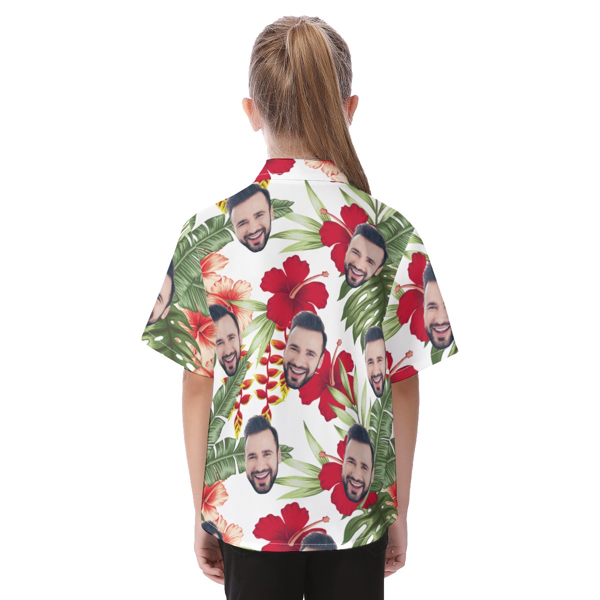 Custom Face Hawaiian Shirts For Kid