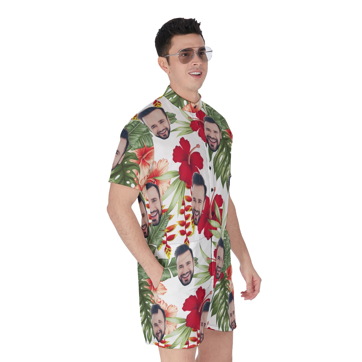 Men's Custom Face Hawaiian Rompers