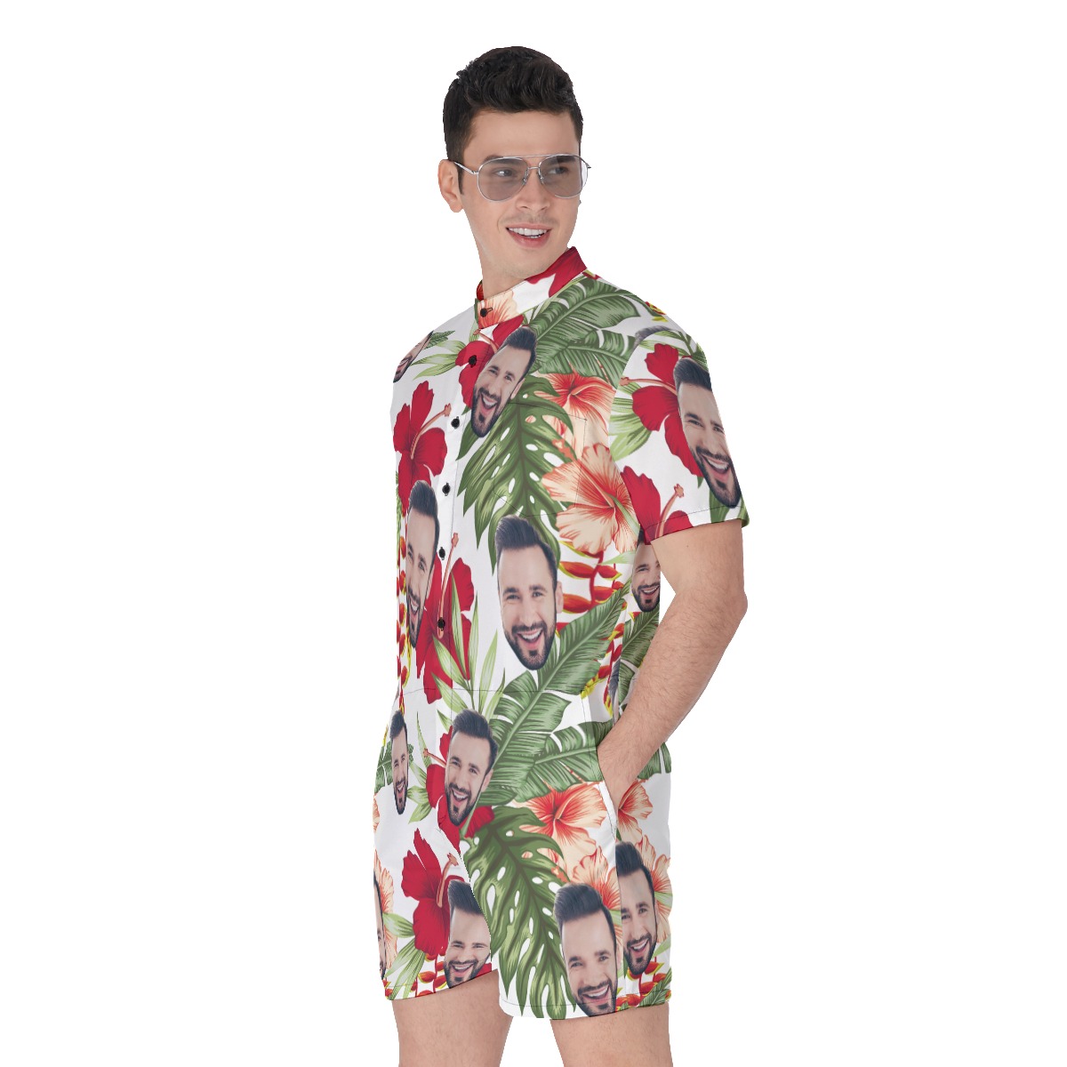 Men's Custom Face Hawaiian Rompers