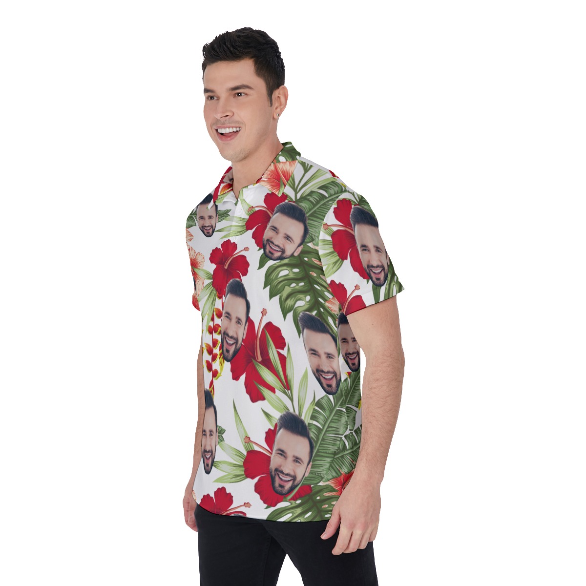 Men's Custom Face Polo Hawaiian Shirts
