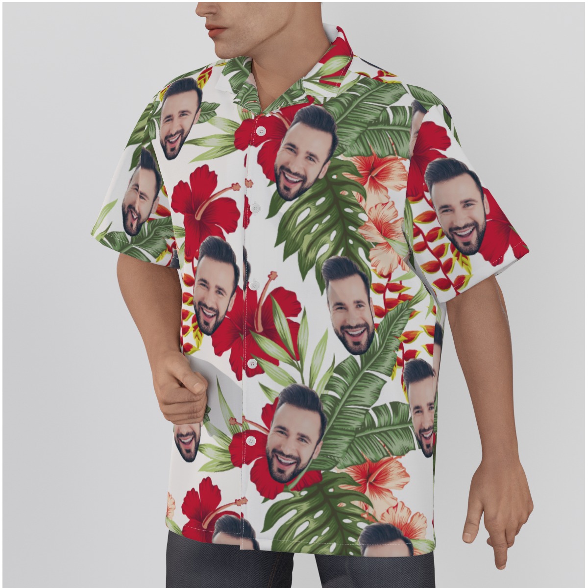 Face Custom Hawaiian Shirt For Men