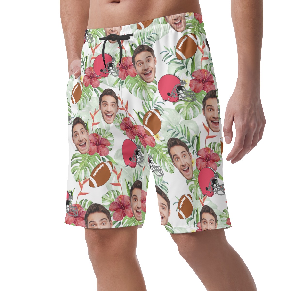 Unique Football Custom Face Men's Casual Short