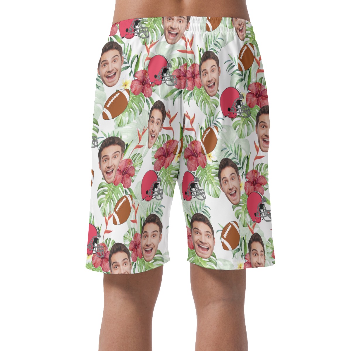 Unique Football Custom Face Men's Casual Short