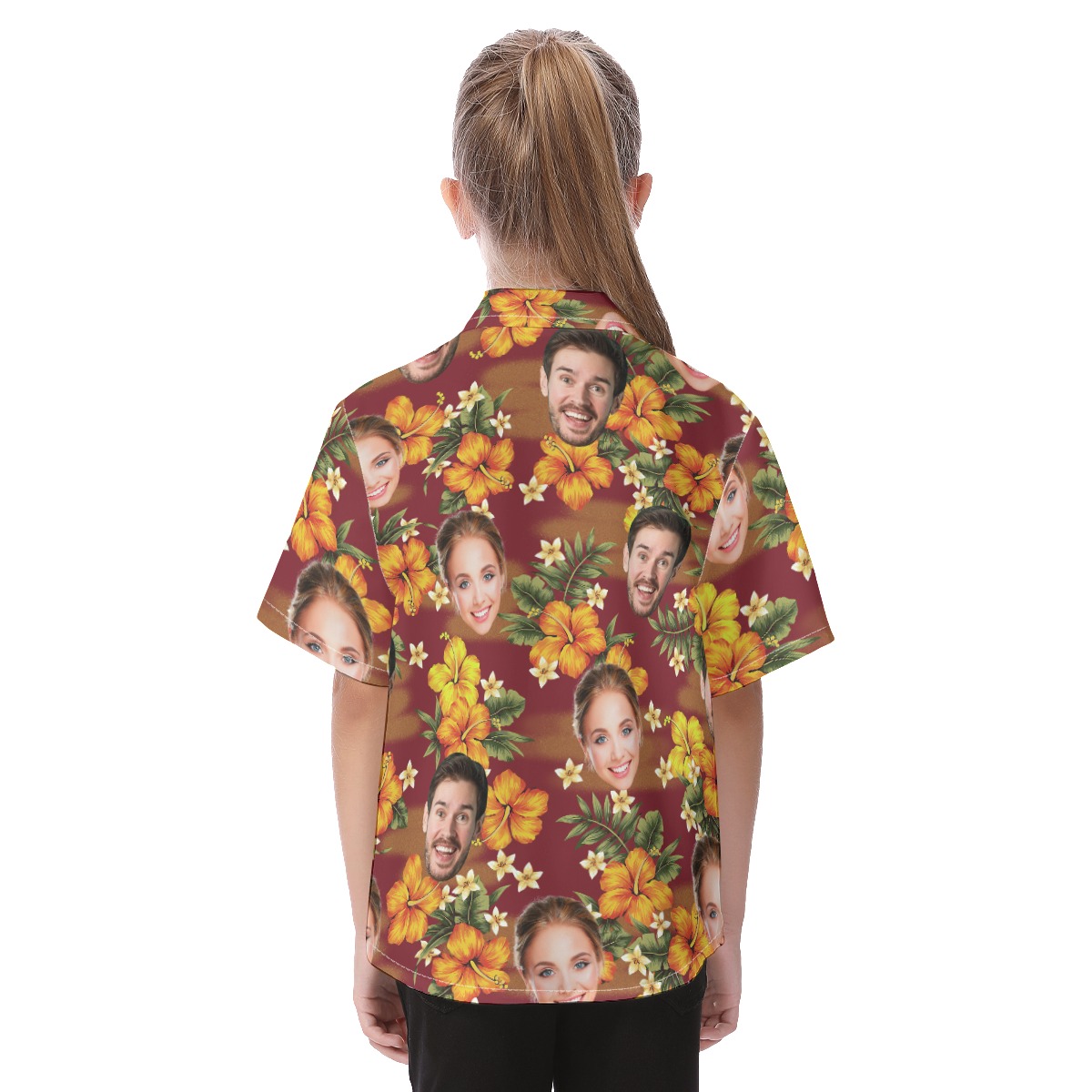 Kid's Hawaiian Button Shirt Custom Face