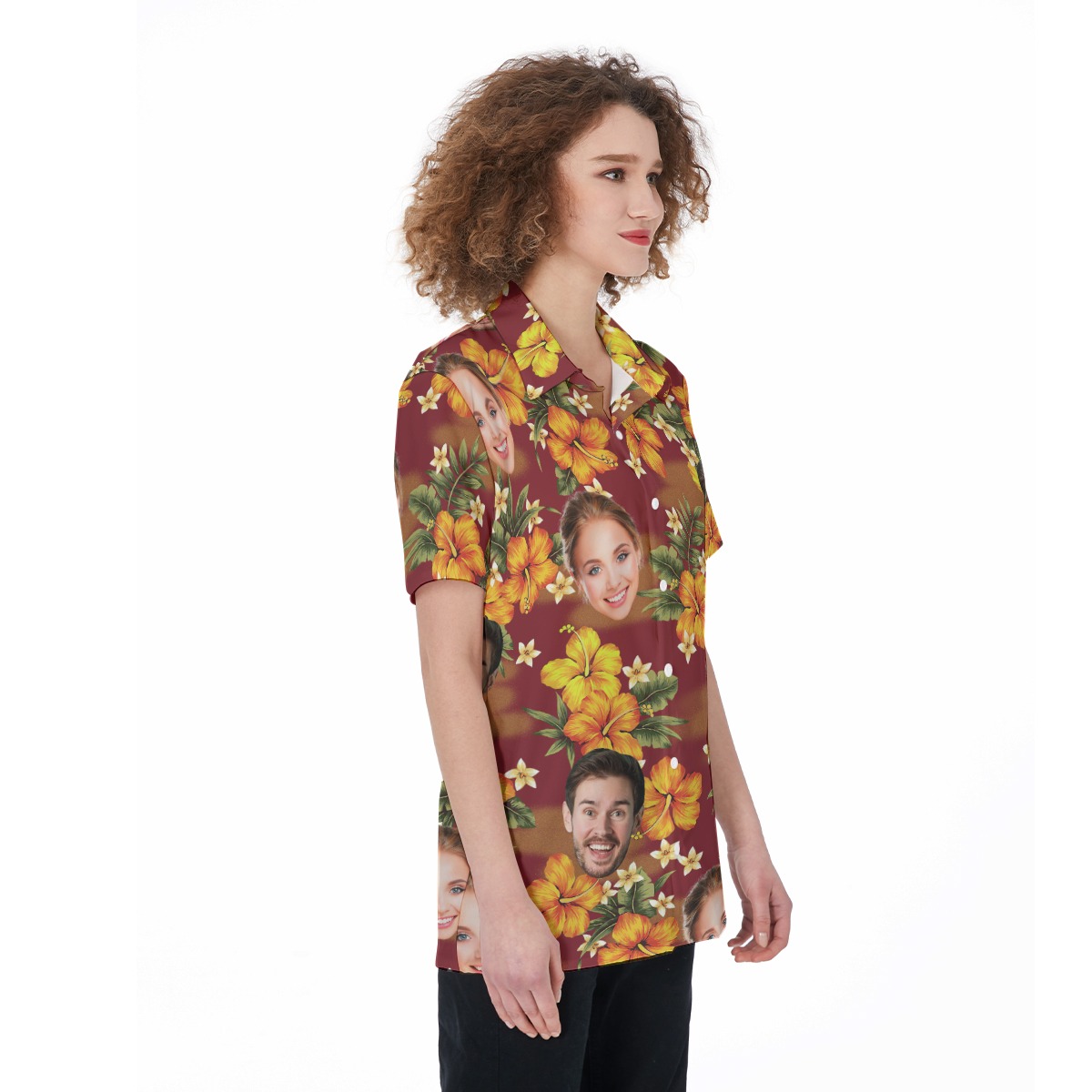 Custom Face Aloha Shirt For Women