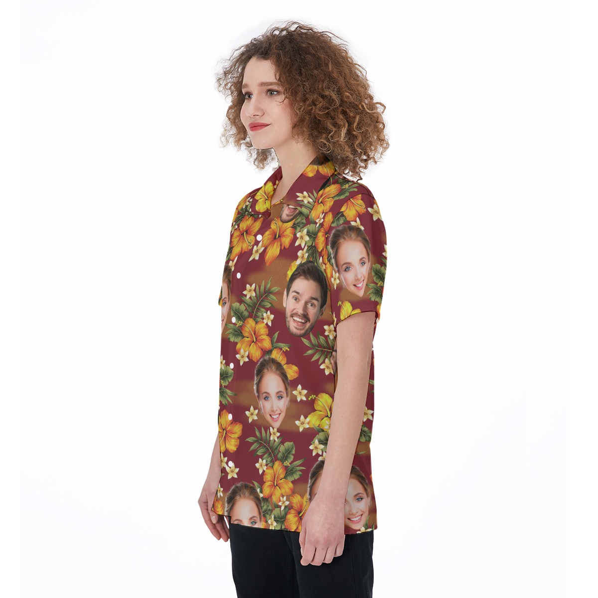 Custom Face Aloha Shirt For Women