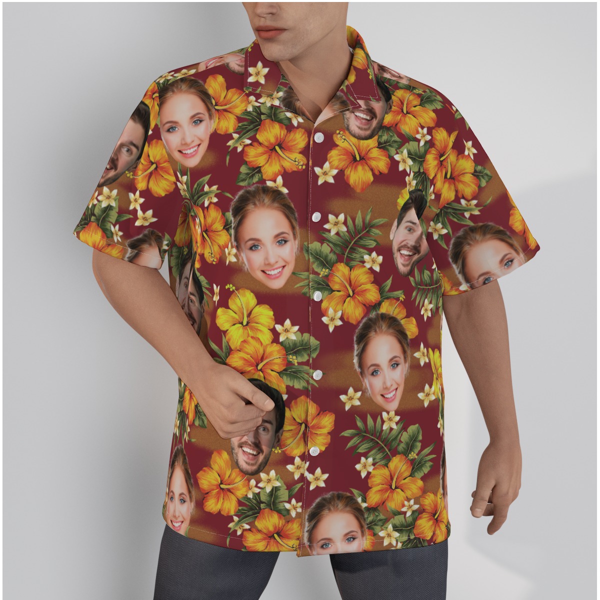 Men's Hawaiian Shirts With Custom Face - variant image 1
