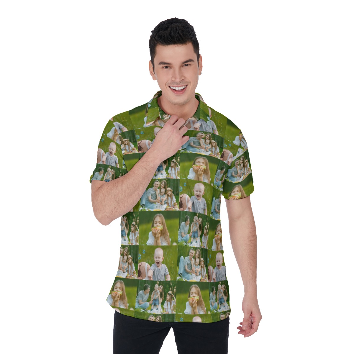 Custom Photo Men's Polo Shirt - variant image 1