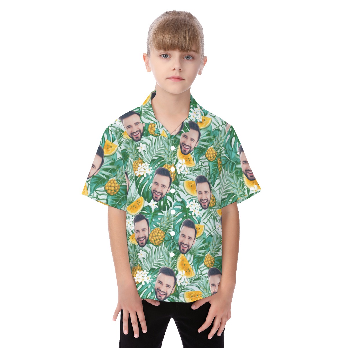 Kid's Custom Face Hawaiian Shirts - variant image 1