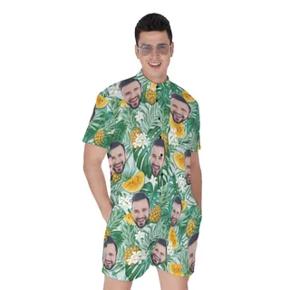 Custom Face Hawaiian Romper For Men
