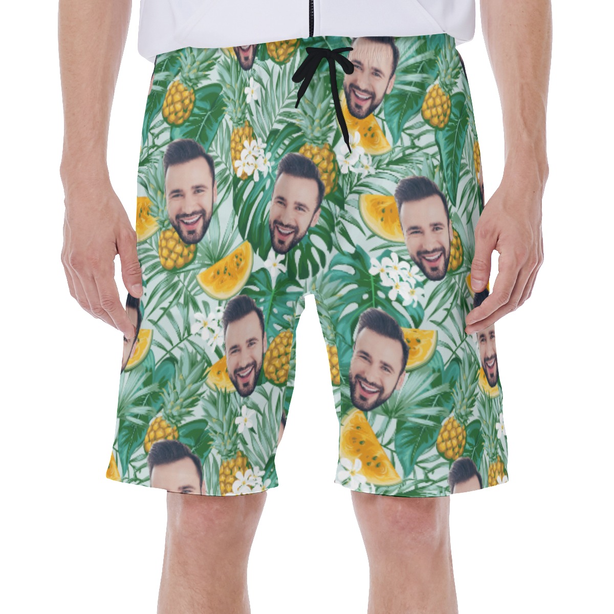 Men's Custom Face Hawaiian Swim Trunks - variant image 1