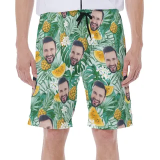 Men's Custom Face Hawaiian Swim Trunks