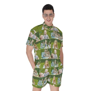 Funny Custom Photo Men's Romper