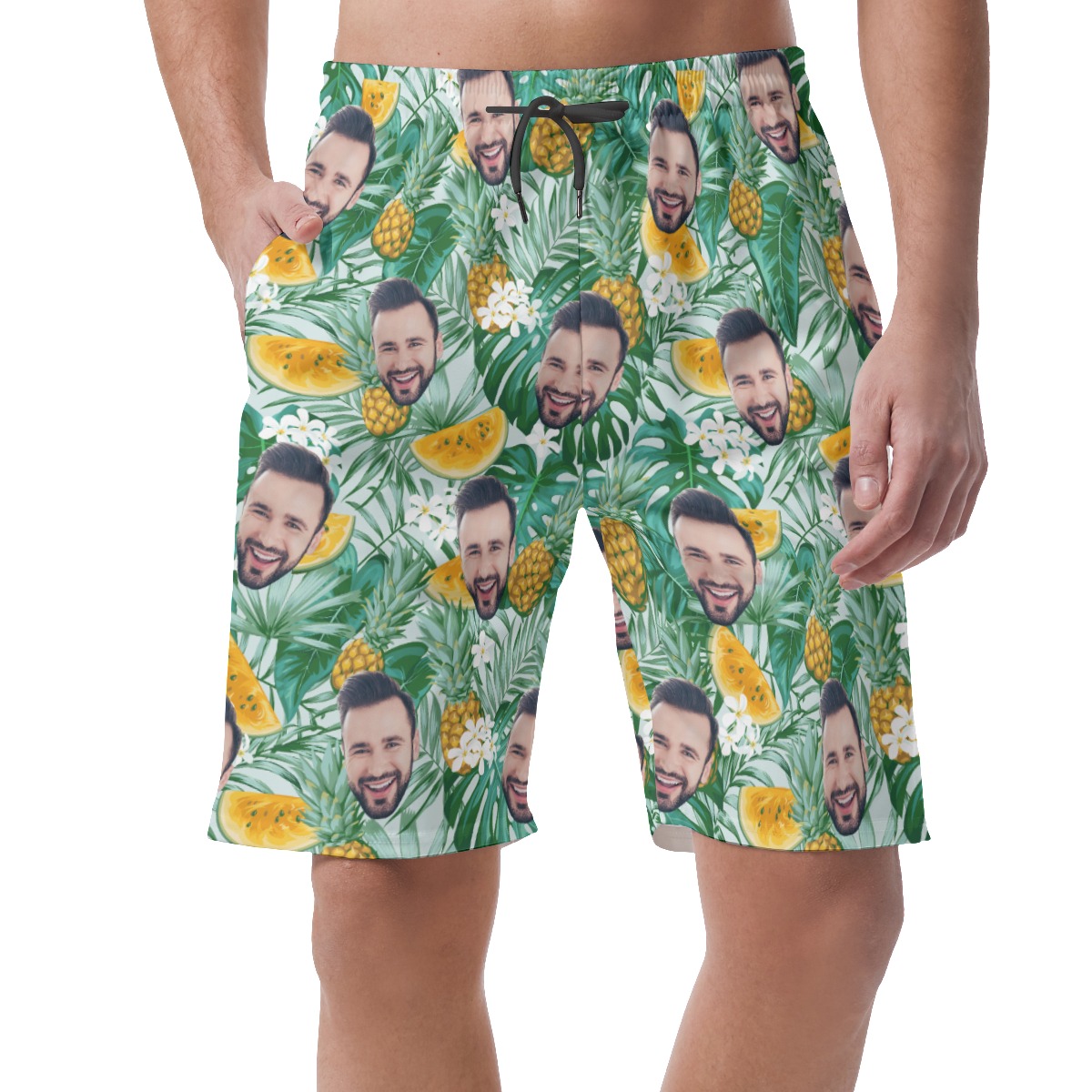 Men's Custom Face Hawaiian Shorts - variant image 1