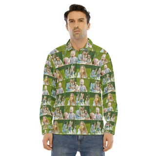 Custom Photo Long Sleeve Hawaiian Shirt