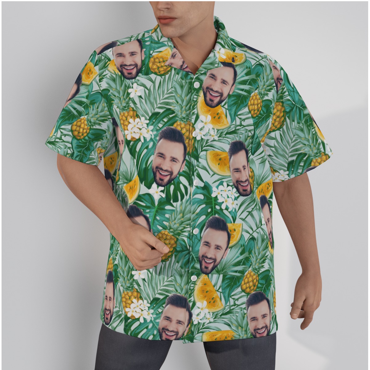 Custom Face Tropical Hawaiian Shirts For Men - variant image 1