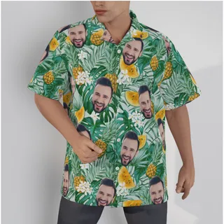Custom Face Tropical Hawaiian Shirts For Men