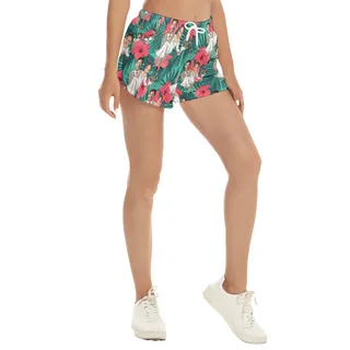 Custom Face Couple Women's Beach Shorts