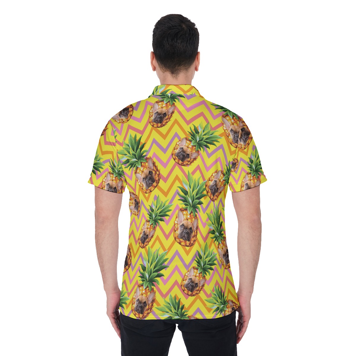 Custom Pineapple Hawaiia Polo Shirt With Pet Face