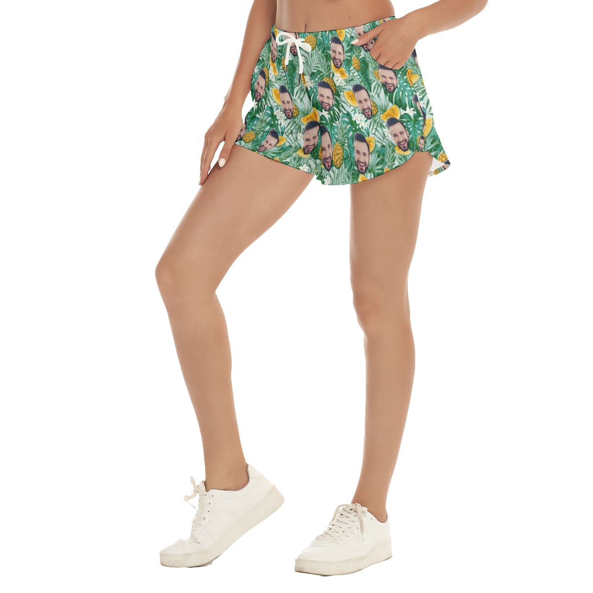 Custom Face Beach Shorts For Women