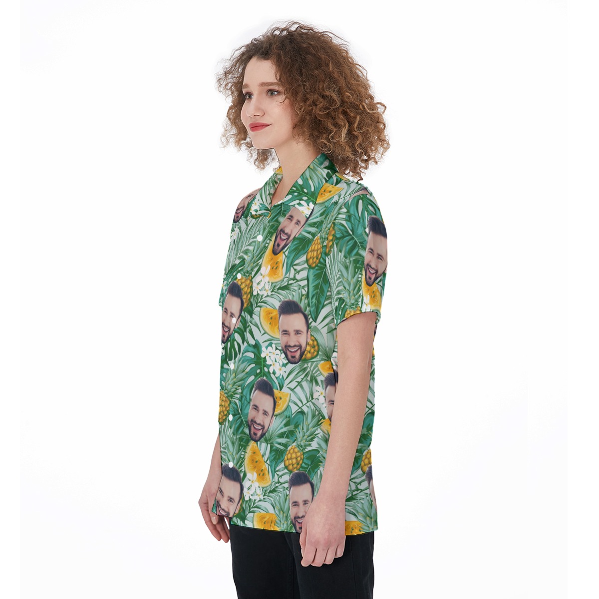 Custom Face Hawaiian Shirt For Women