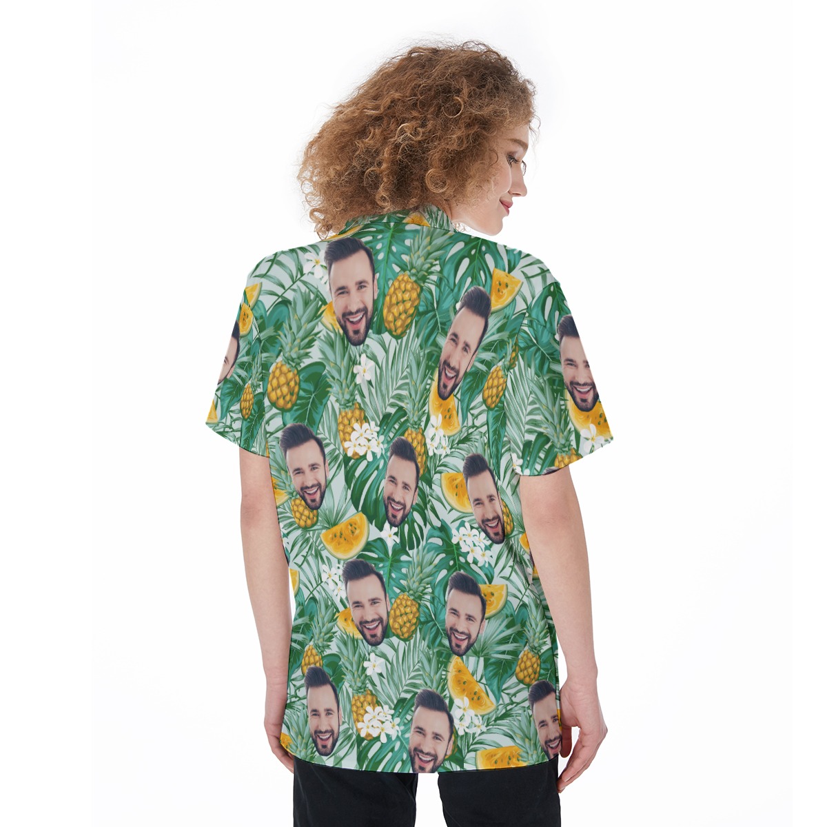 Custom Face Hawaiian Shirt For Women
