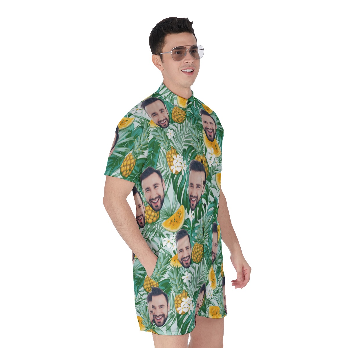 Custom Face Hawaiian Romper For Men