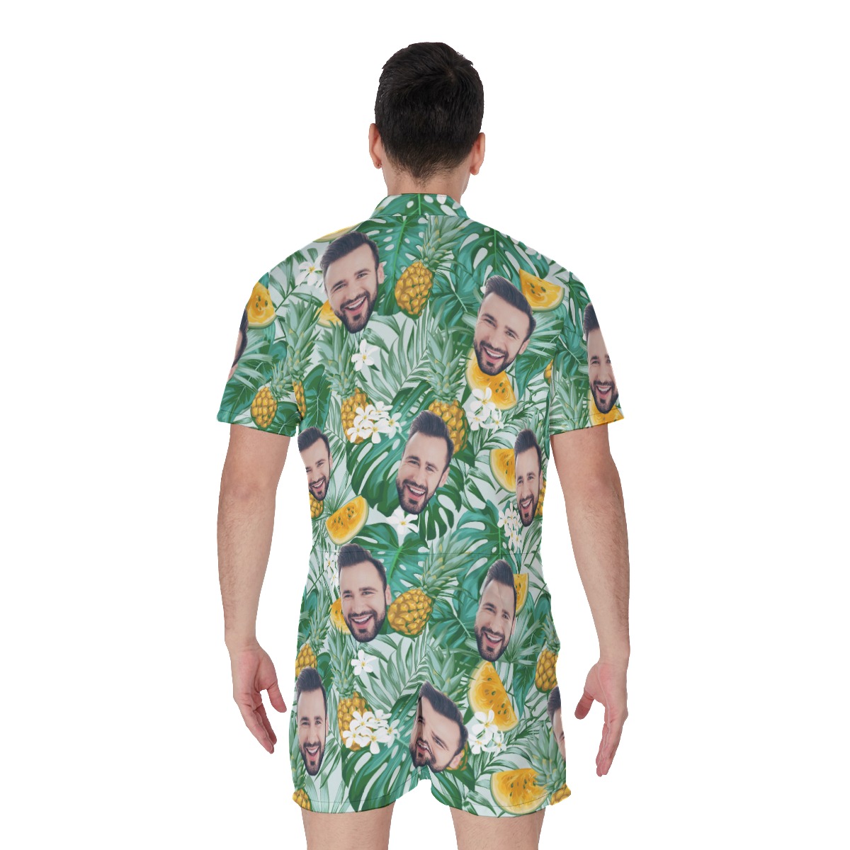 Custom Face Hawaiian Romper For Men