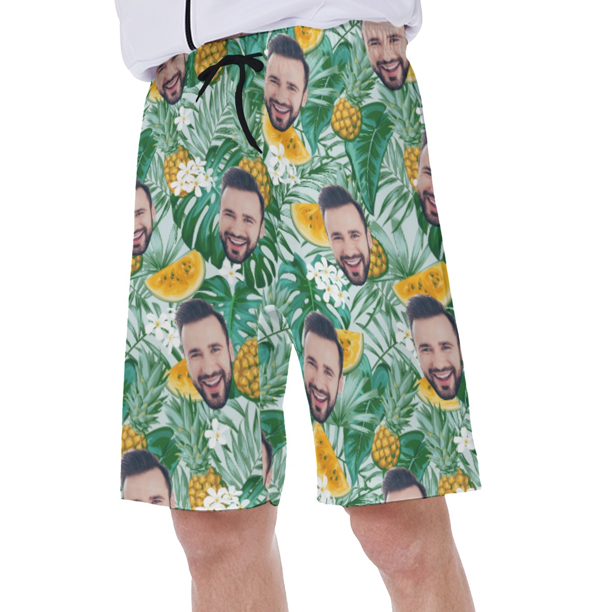 Men's Custom Face Hawaiian Swim Trunks