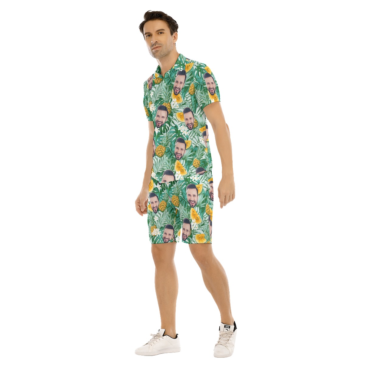 Custom Face Hawaiian Shirt And Shorts Set