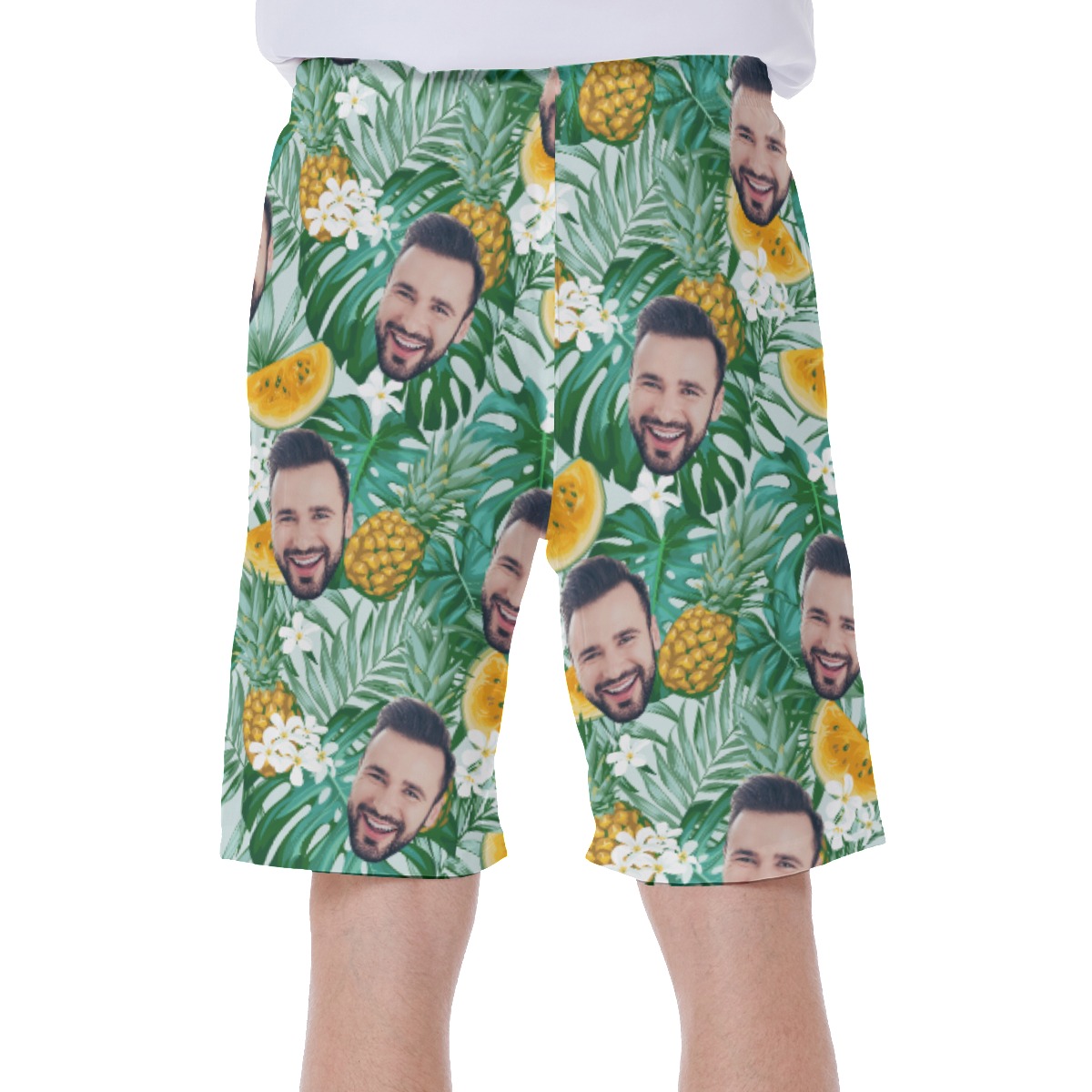 Men's Custom Face Hawaiian Swim Trunks