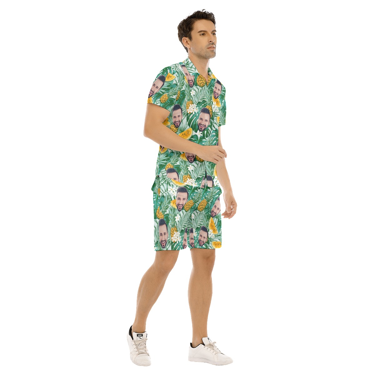 Custom Face Hawaiian Shirt And Shorts Set