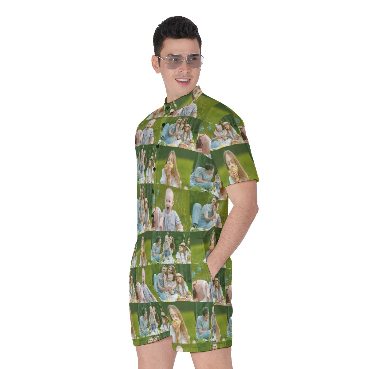Funny Custom Photo Men's Romper