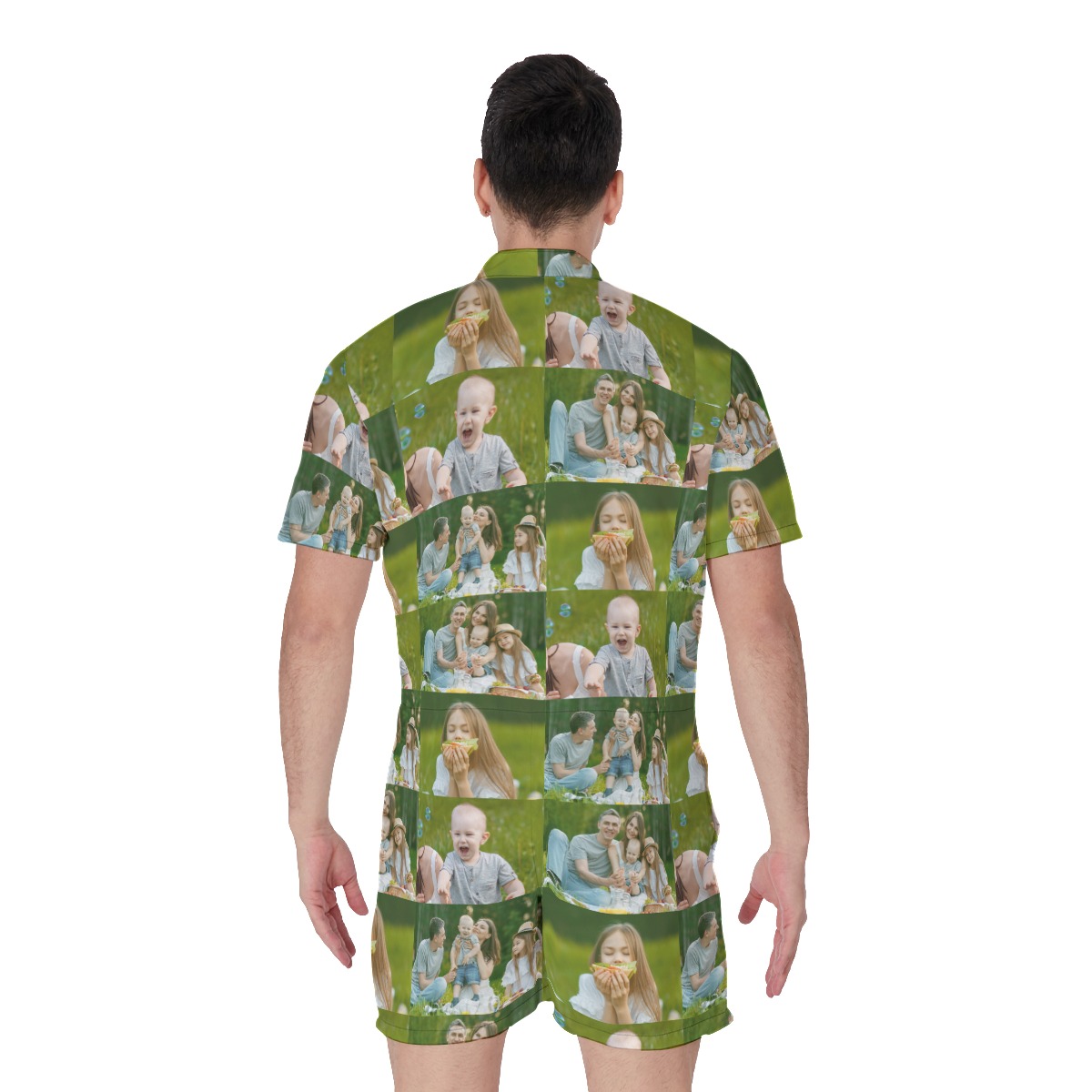 Funny Custom Photo Men's Romper