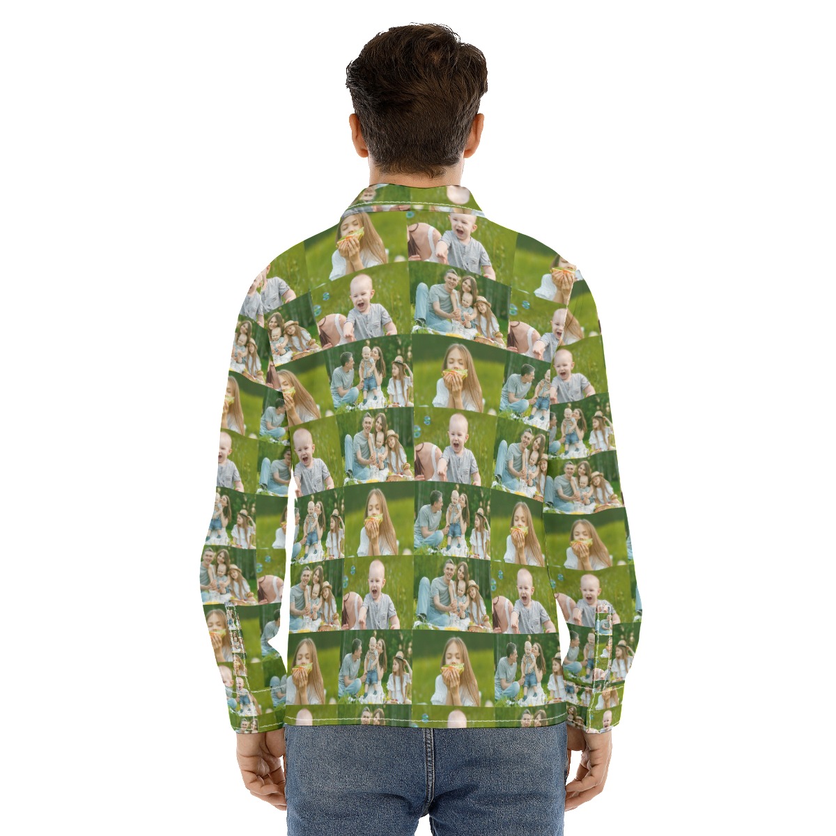 Custom Photo Long Sleeve Hawaiian Shirt