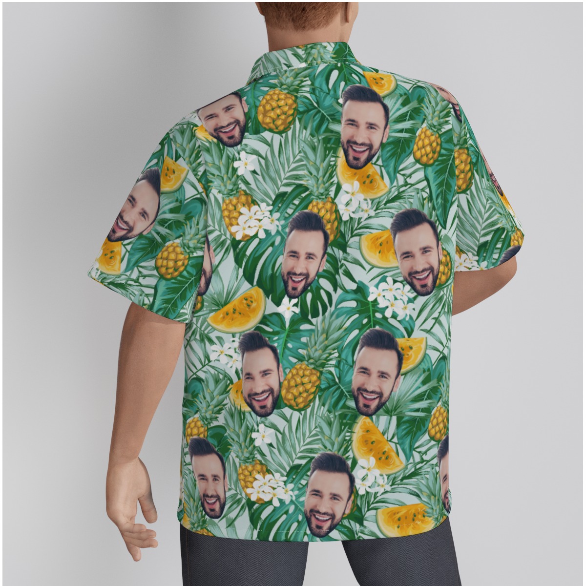 Custom Face Tropical Hawaiian Shirts For Men