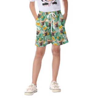 Kid's Beach Shorts With Pet Face