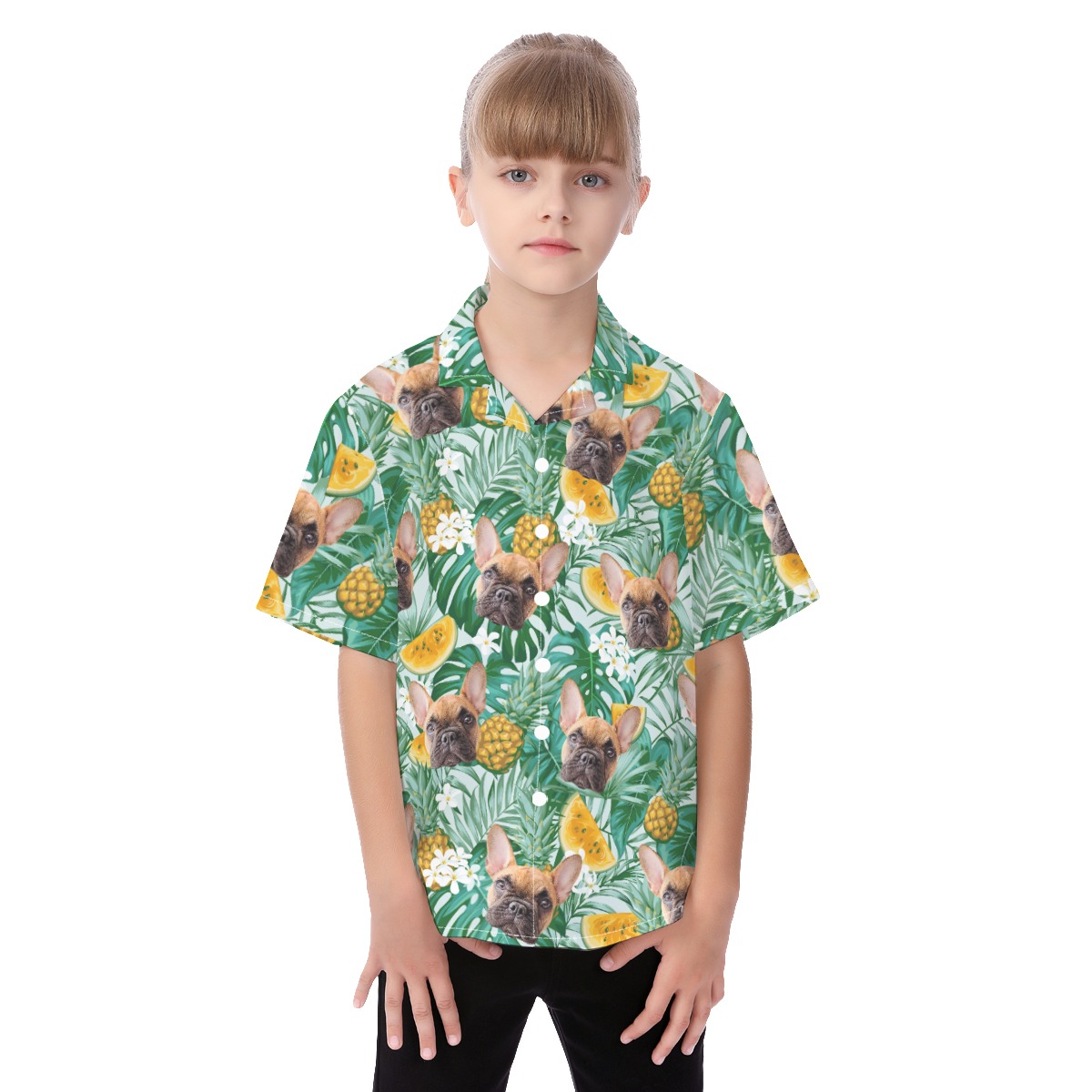 Kids' Hawaiian Shirts With Dog Face - variant image 1