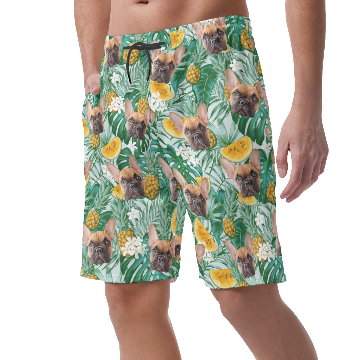 Men's Hawaiian Shorts With Dog Face - variant image 1