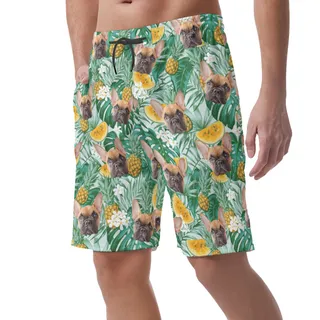 Men's Hawaiian Shorts With Dog Face