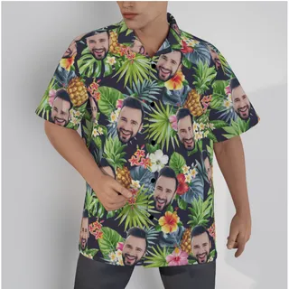 Tropical Custom Face Men's Hawaiian Shirt