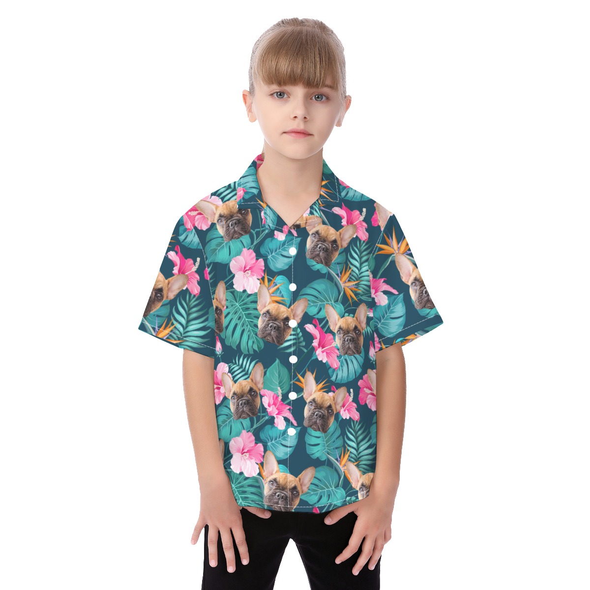 Pet Custom Tropical Hawaiian Shirt For Kids - variant image 1