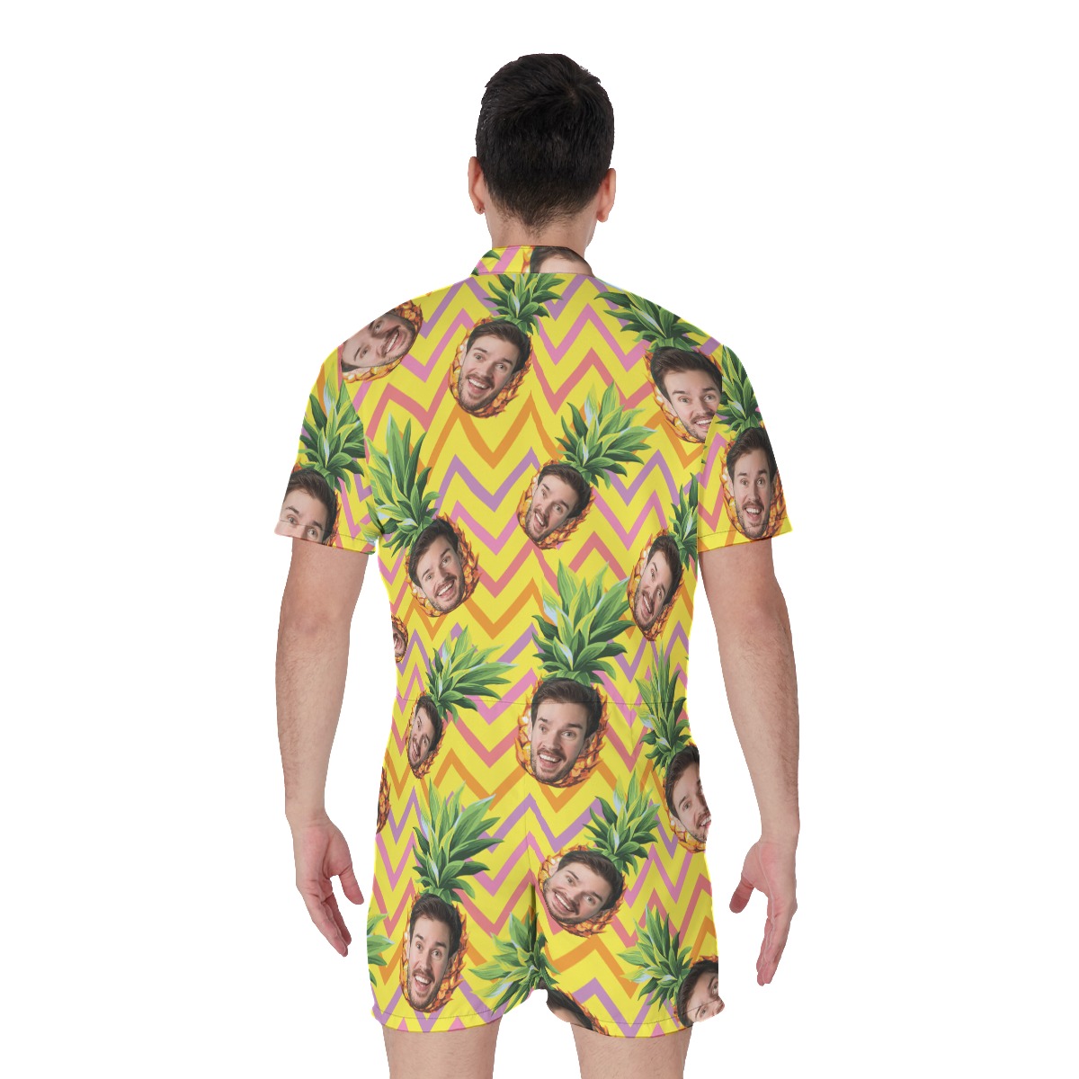 Funny Custom Face With Pineapple Hawaiian Romper