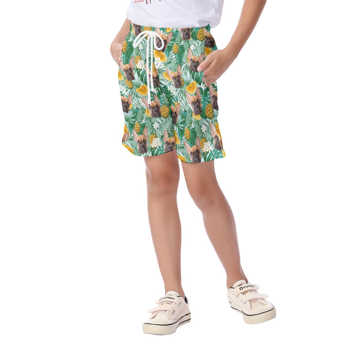 Kid's Beach Shorts With Pet Face